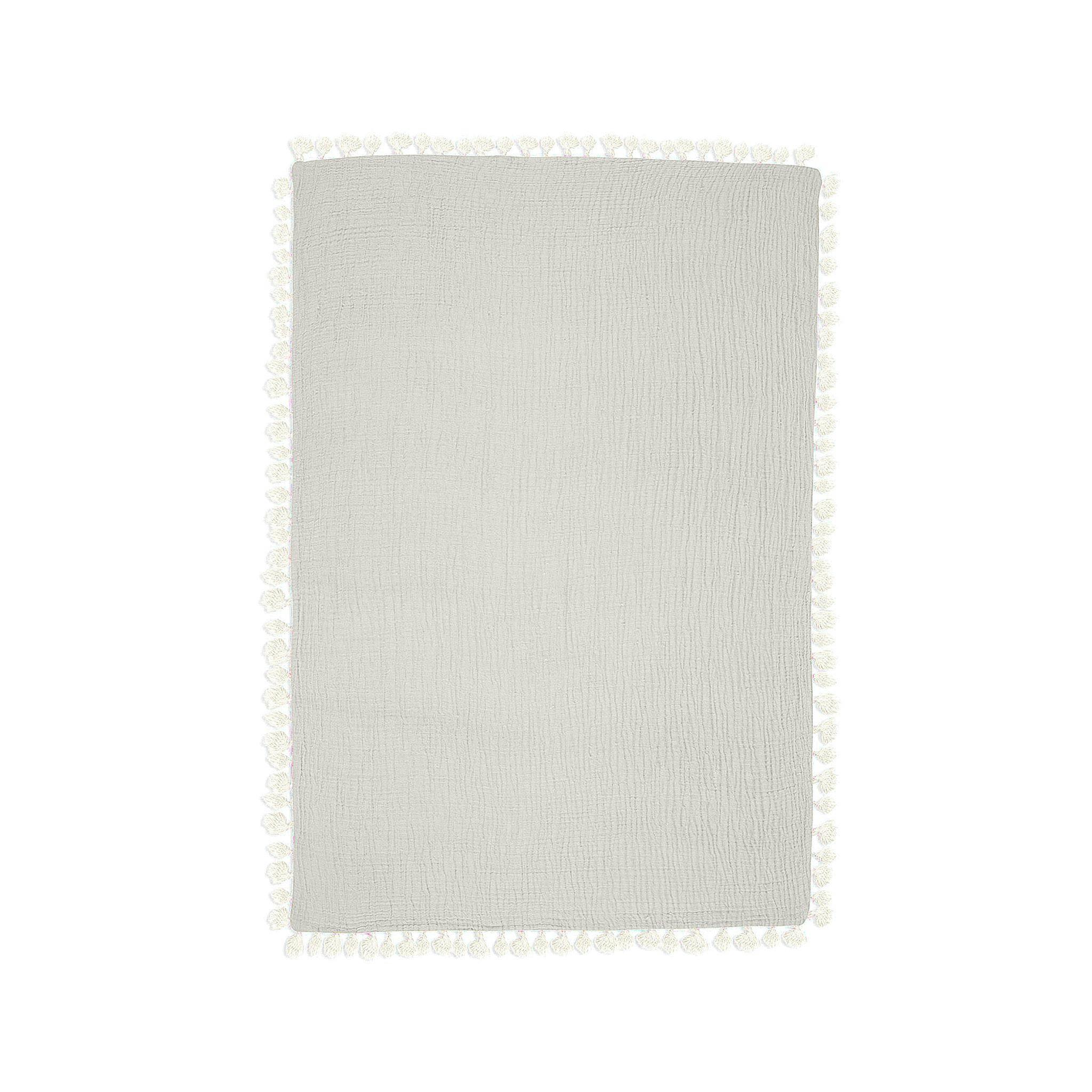 6-Layer Cotton Muslin Baby Blanket (Moonstone Grey)