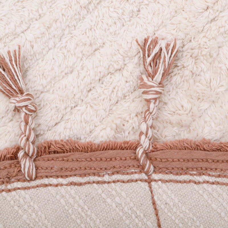 Come Braided Tassel Round Rug