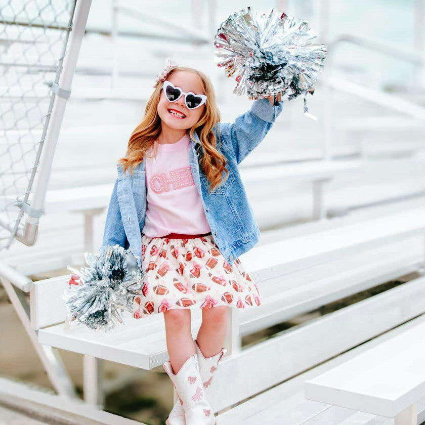 Cheer Pearl Patch Short Sleeve T-Shirt