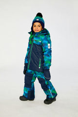 Two Piece Play Snowsuit Blue and Green Checkered Print