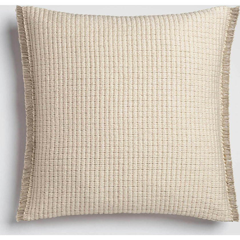 Sunrise Two-Tone Yellow & White Accent Pillow