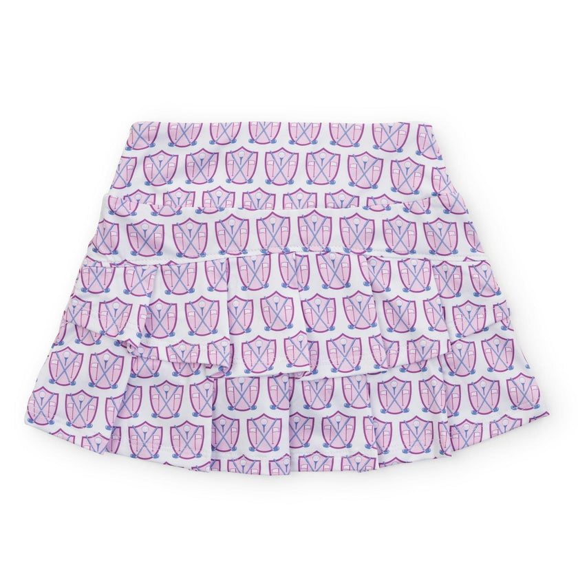 Margot Girls' Performance Skirt by LH Sport Golf Crest Pink