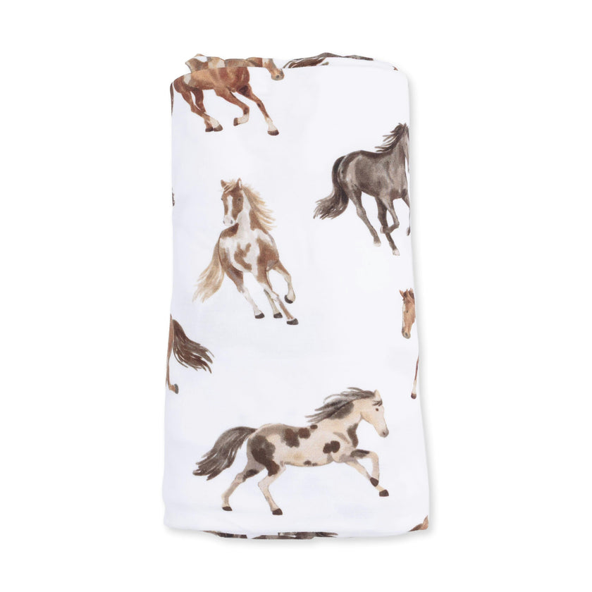 Wild Horses - Swaddle Blanket