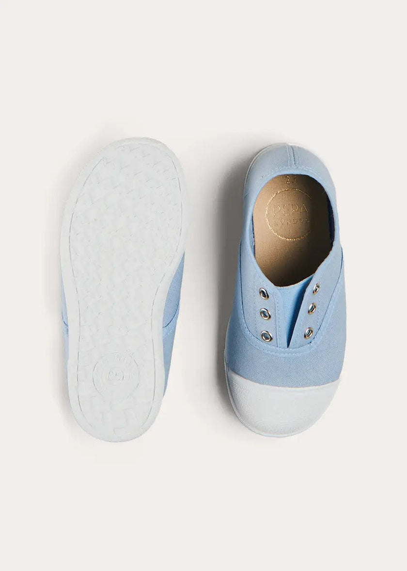 Canvas Plimsolls in Blue (20-37EU)