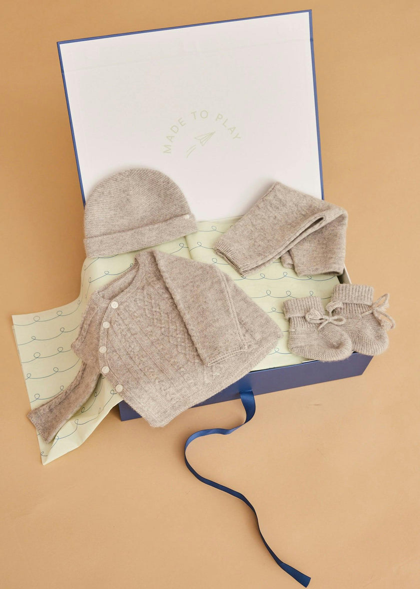 The Light Grey Noah Cashmere Baby Knitted Set