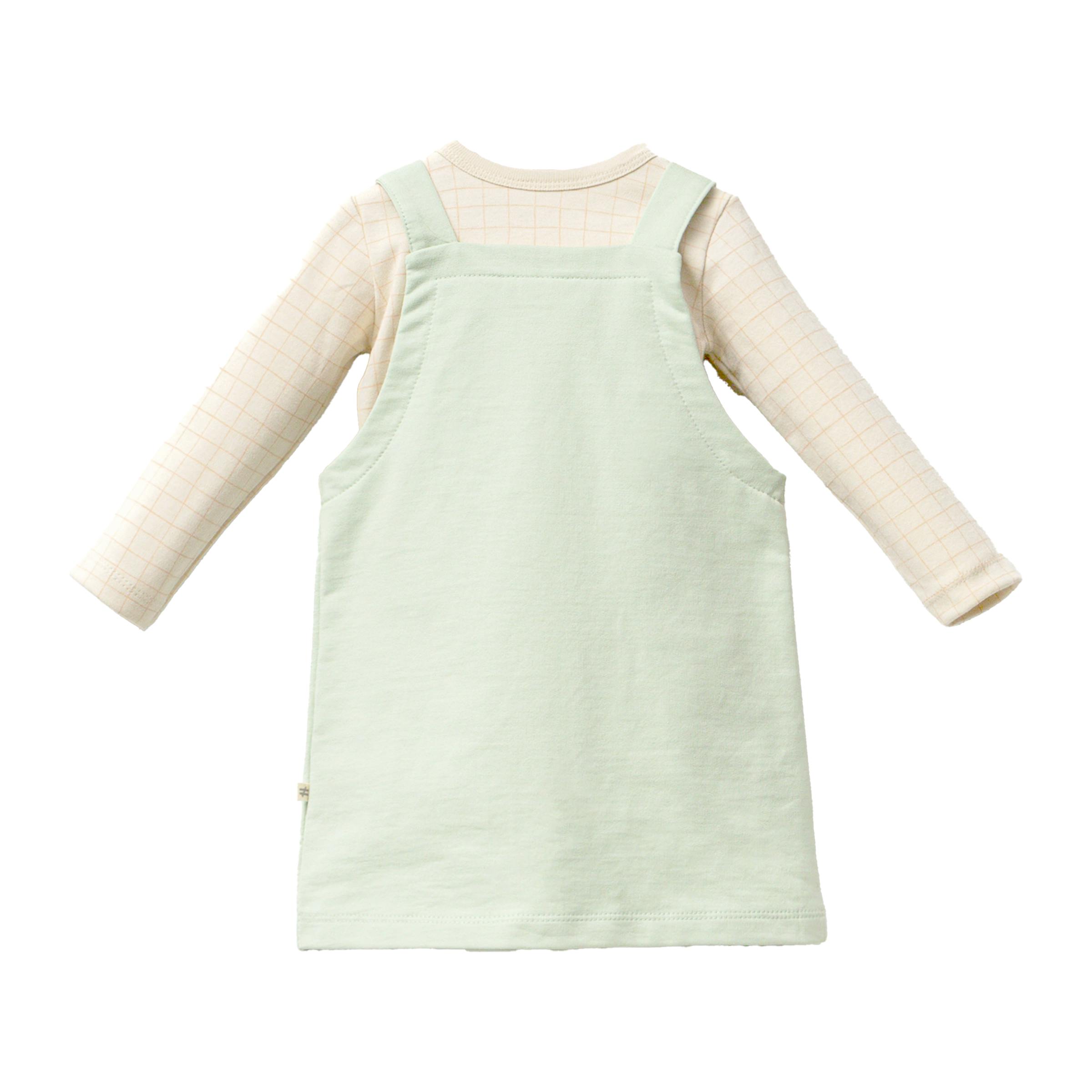 Green Animal Print Pinafore Dress