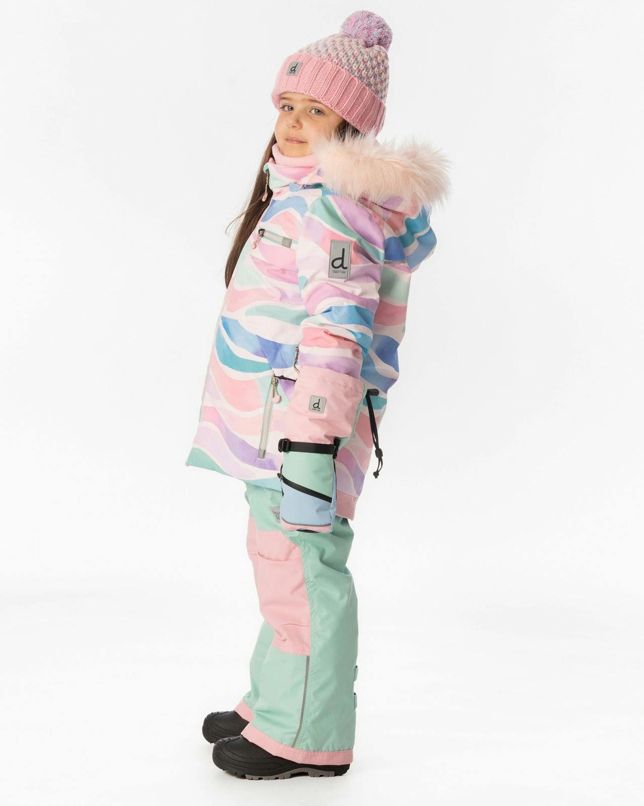 Two Piece Play Snowsuit Multicolored Line Print