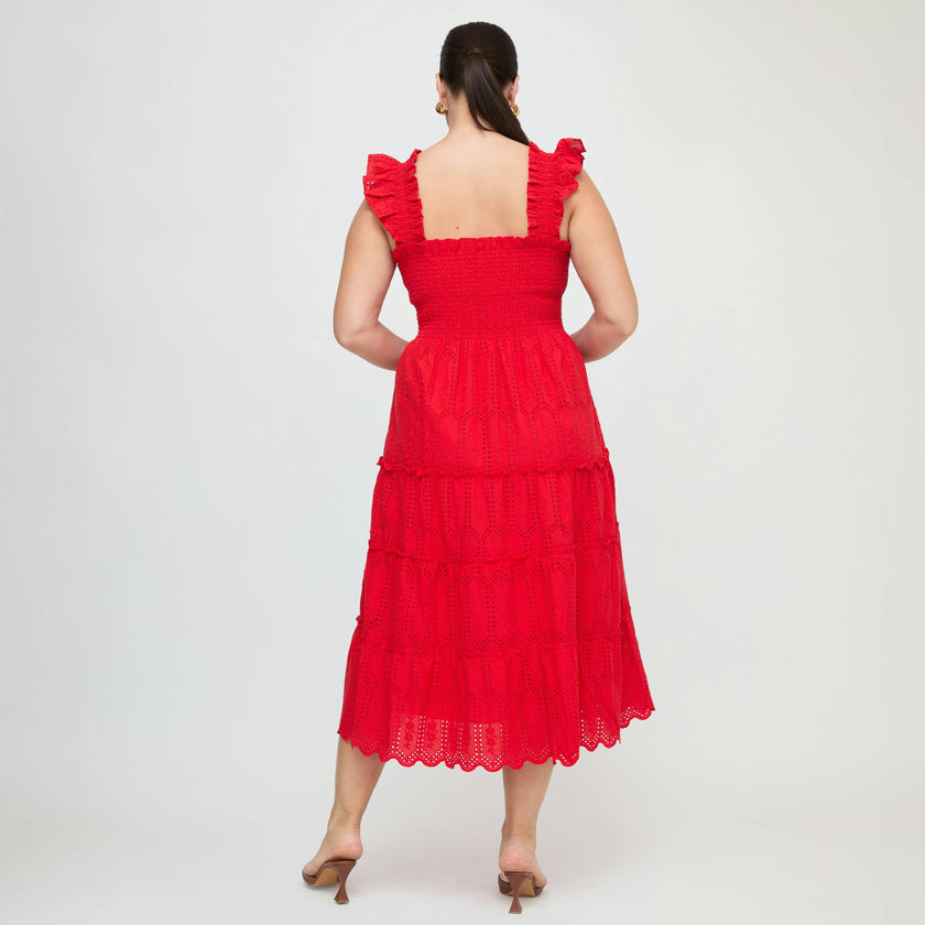 The Ellie Nap Dress - Cherry Trellis Broderie