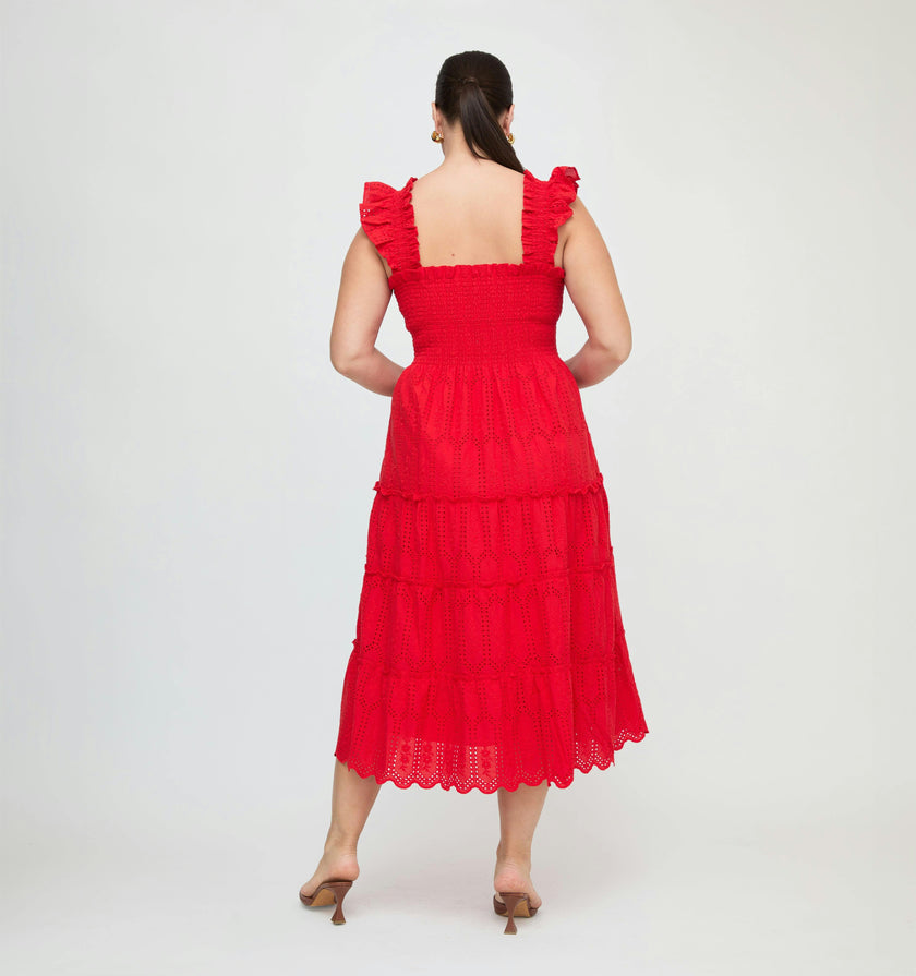 The Ellie Nap Dress - Cherry Trellis Broderie