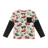 Boys Two-Fer Graphic Tee | Holiday Trucks