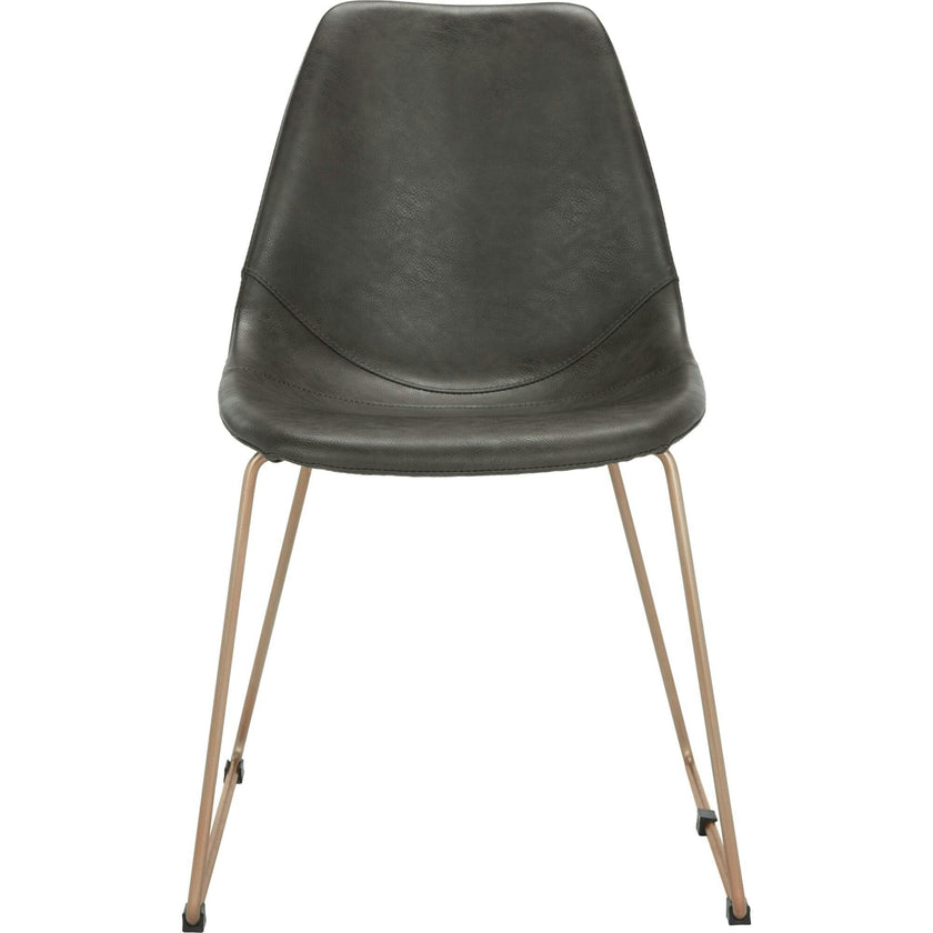Set of 2 Dorian Midcentury Modern Leather Chair