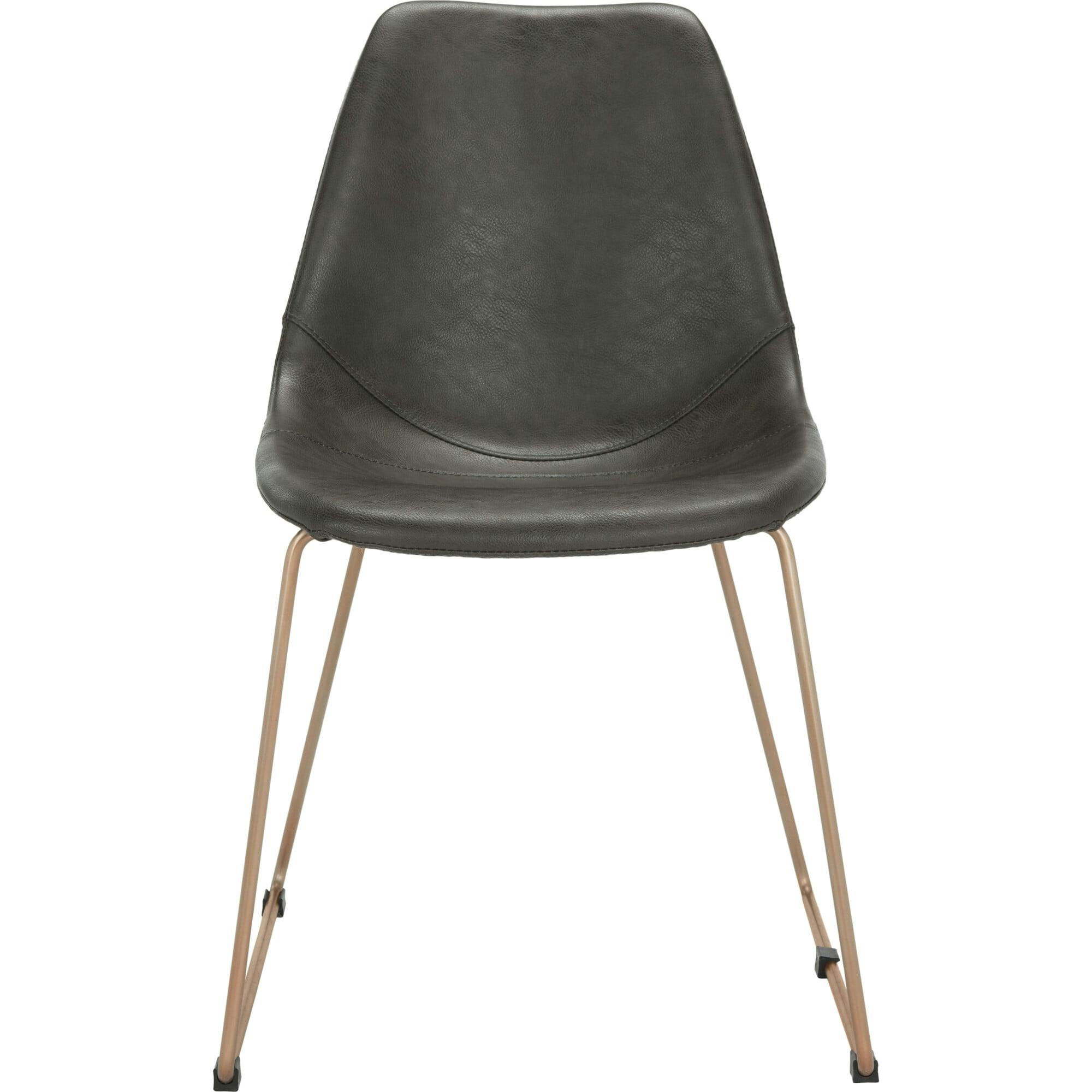 Set of 2 Dorian Midcentury Modern Leather Chair