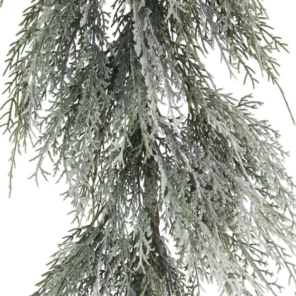 9' Flocked Cedar Garland