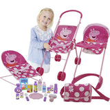 Peppa 19 Piece Doll Sleep N' Play Set - Pink & White Dots