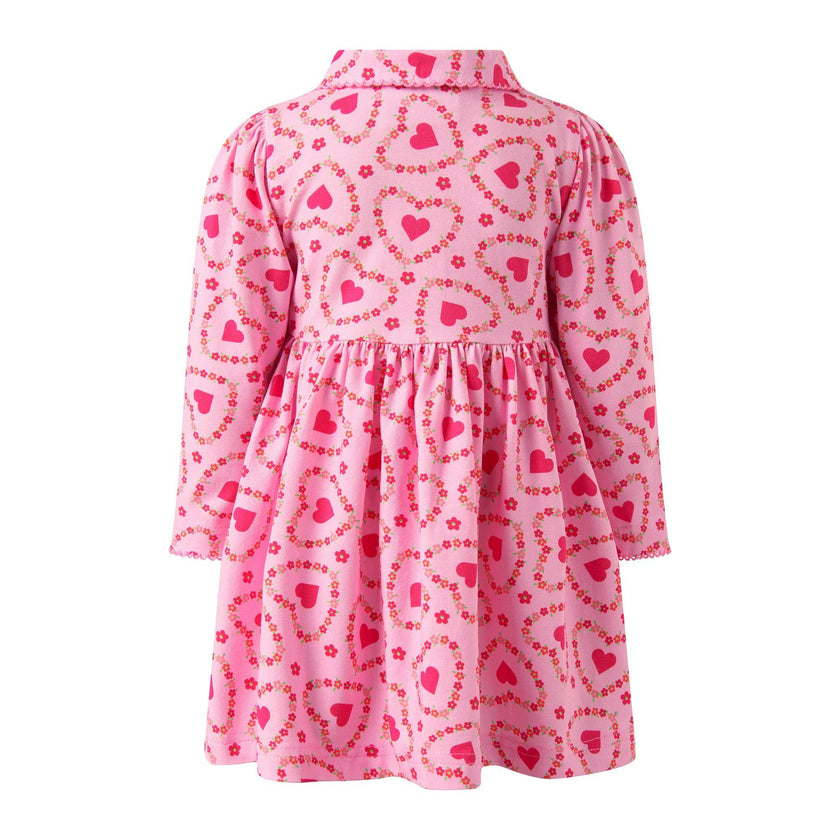 Floral Heart Jersey Dress