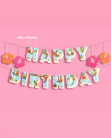 Tropical Birthday Banner - matte colorful banner