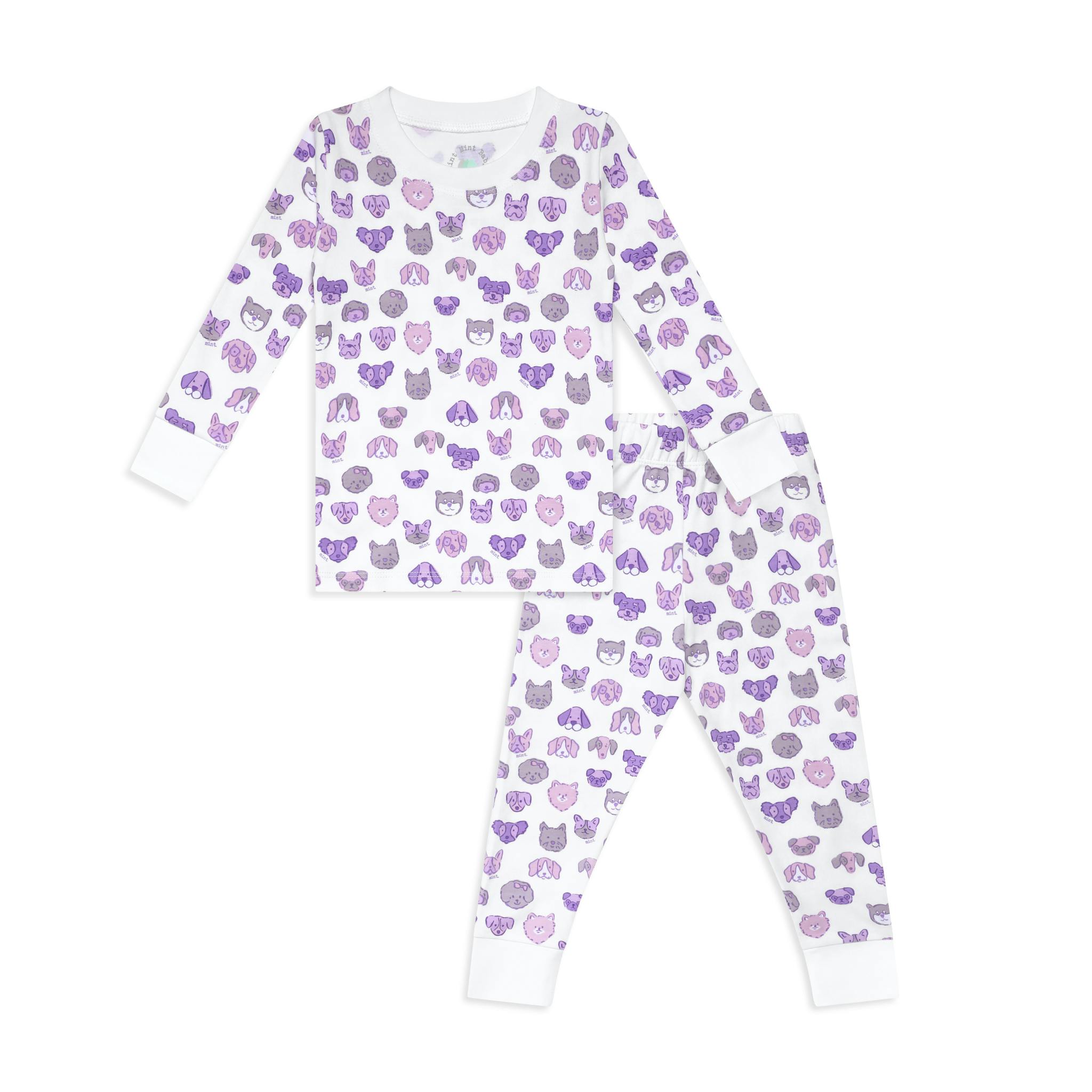Mini Woof Squad Lilac Two piece Kids Pajama