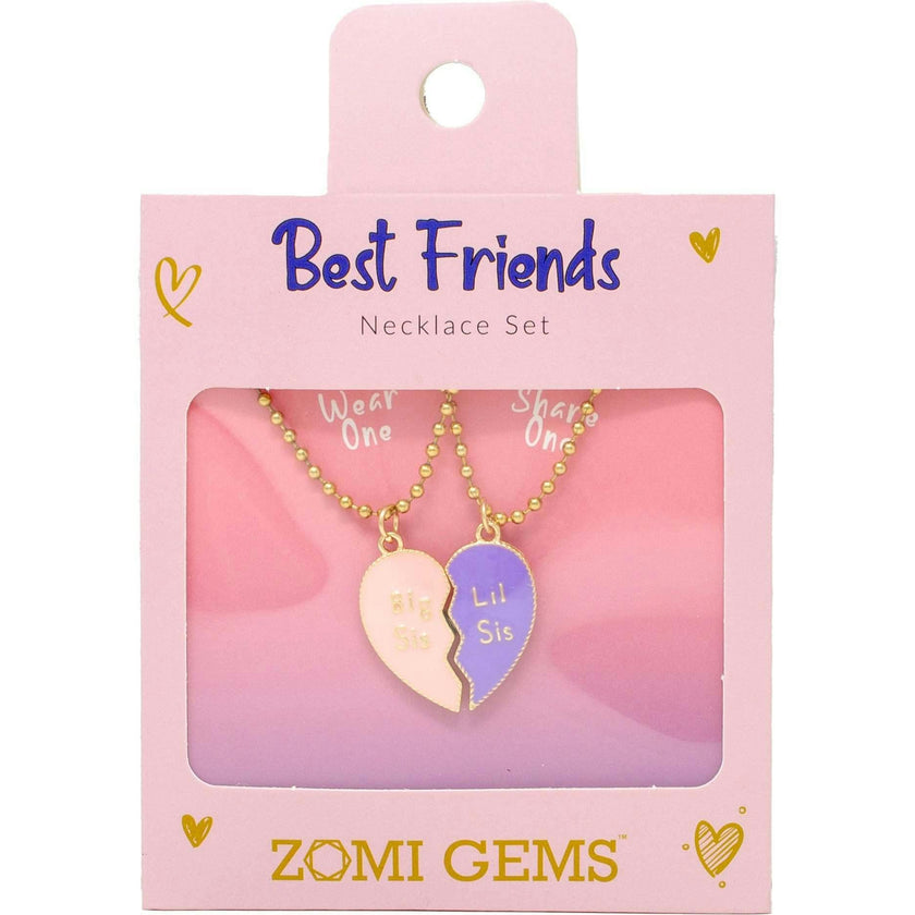 Big Sis & Lil Sis Magnetic Heart Necklace Set