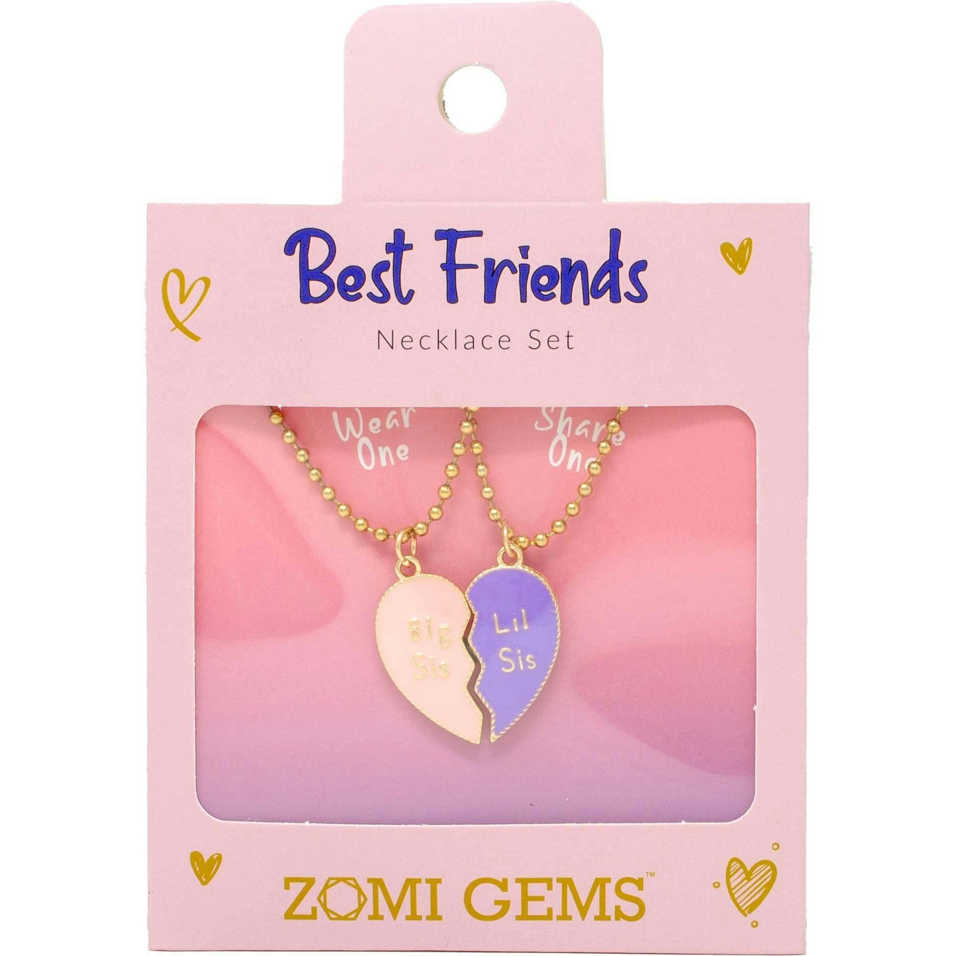 Big Sis & Lil Sis Magnetic Heart Necklace Set