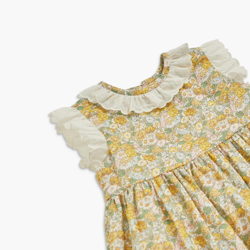Maria Dress Yellow Green Liberty