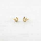 Opal Horseshoe Stud Earrings