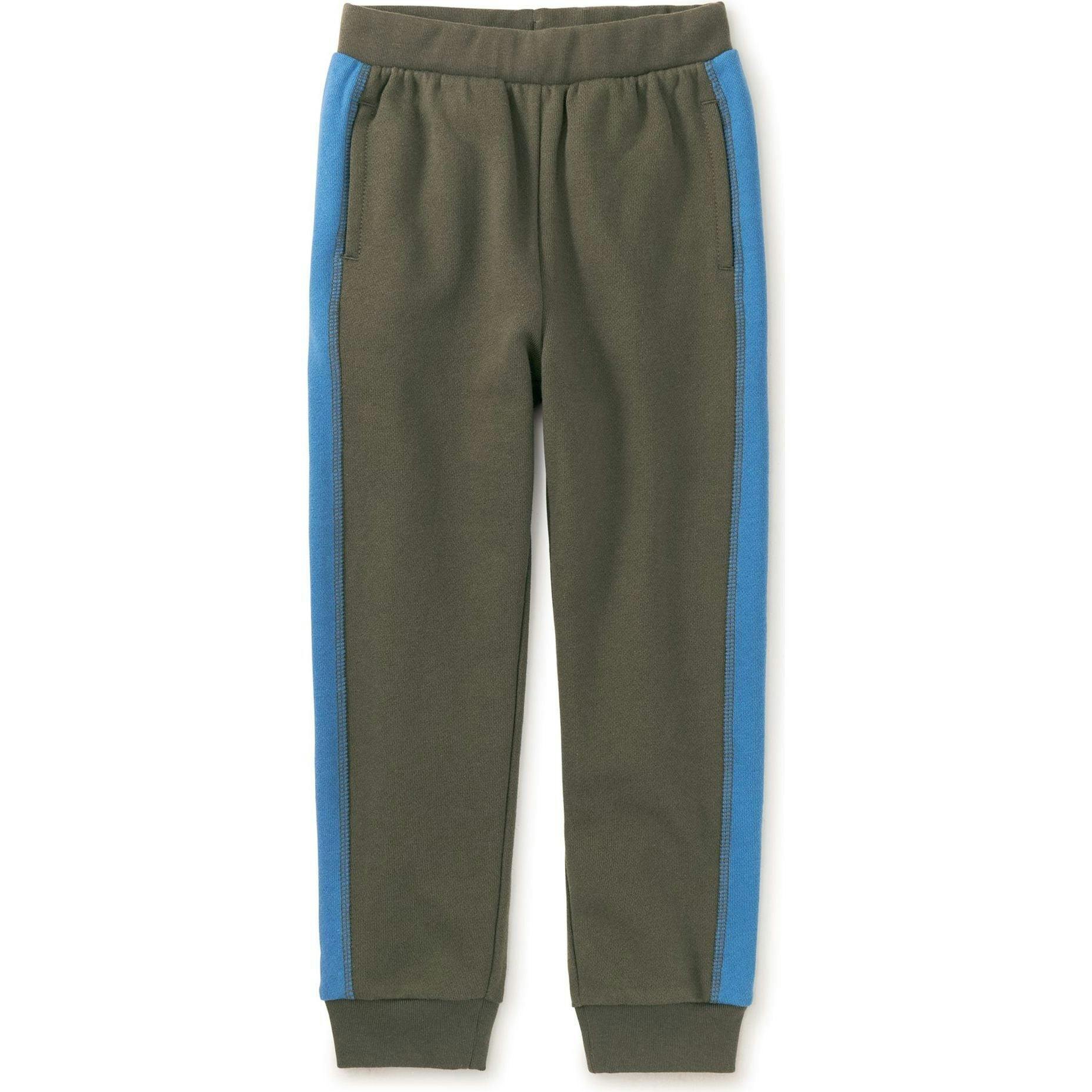 Colorblock Stripe-Out Elastic Waist Drawstring Pocket Joggers, Multi