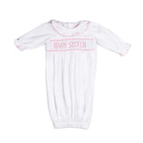 Baby Sister Gown - White/Pink