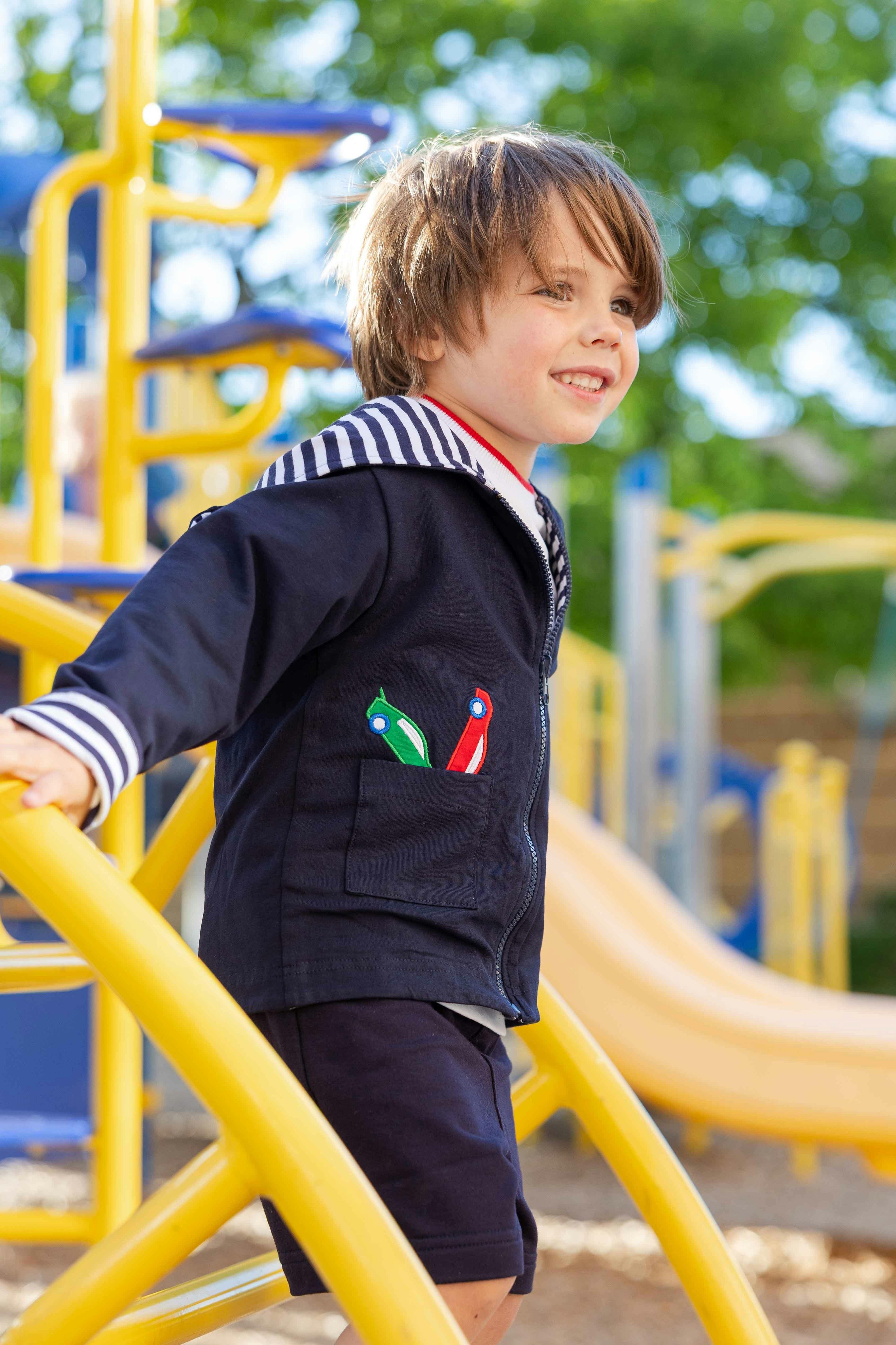 Reversible Jacket with Cars & Tools