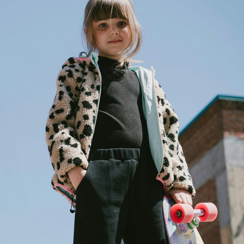 Reversible Mid-Season Sherpa Jacket Leopard