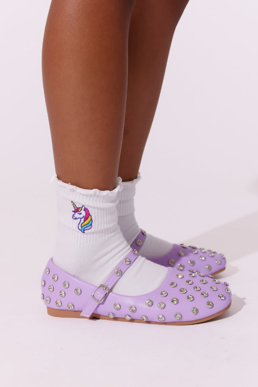 Lavender Studded Ballet Flats