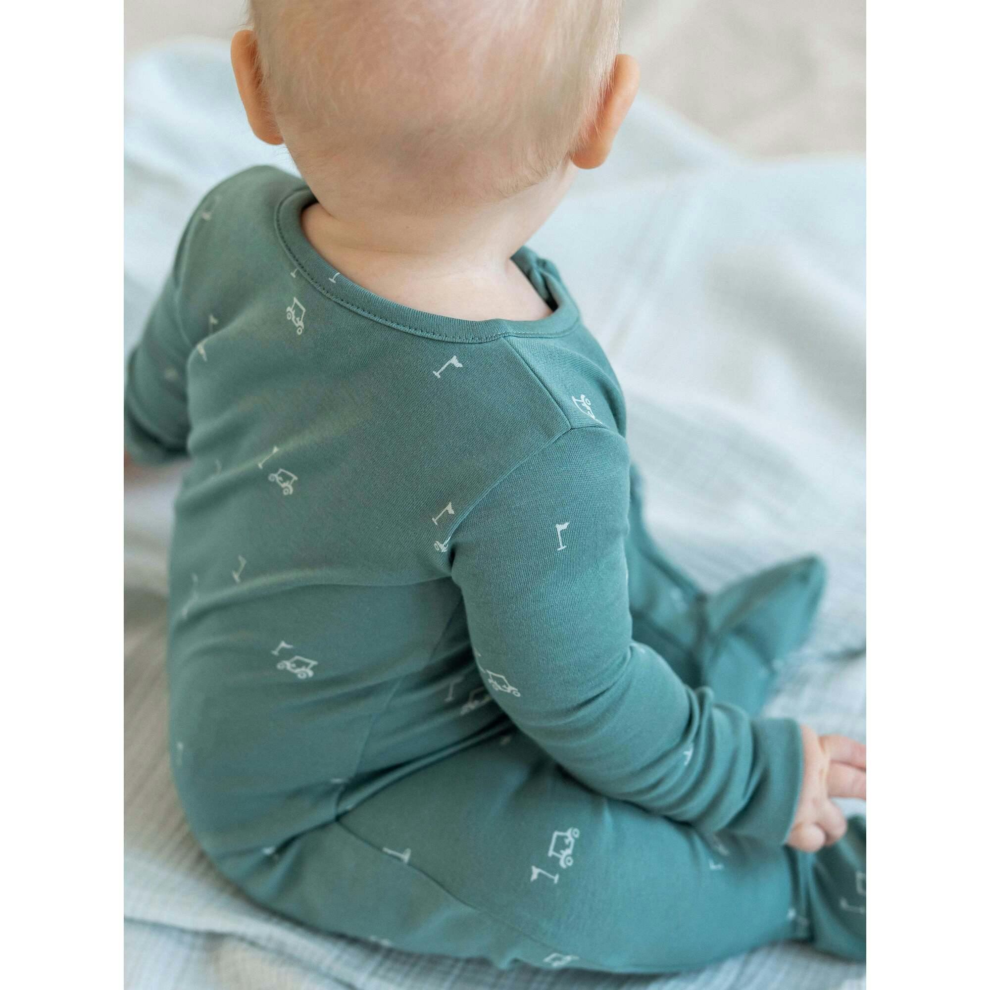 Peyton Zipper Sleeper - Fairway / Laguna + Powder