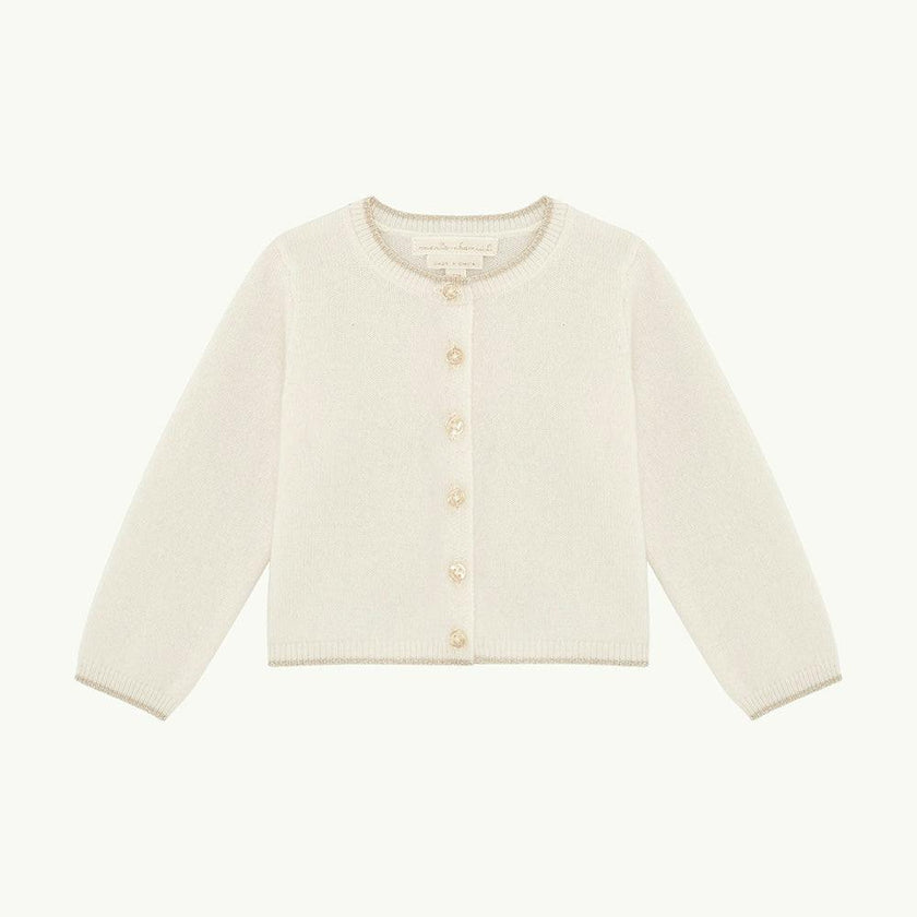 Cassandra Cashmere Angel Wing™ Cardigan - Ivory
