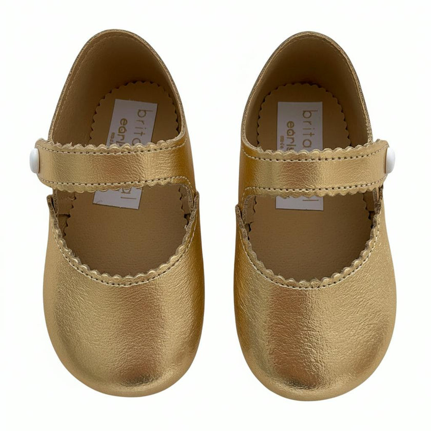Emma Pre-Walker Baby Girl Shoes - Golden