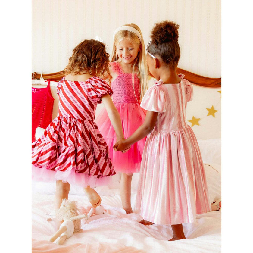 Mini Scottie Dress in Candy Cane Stripes