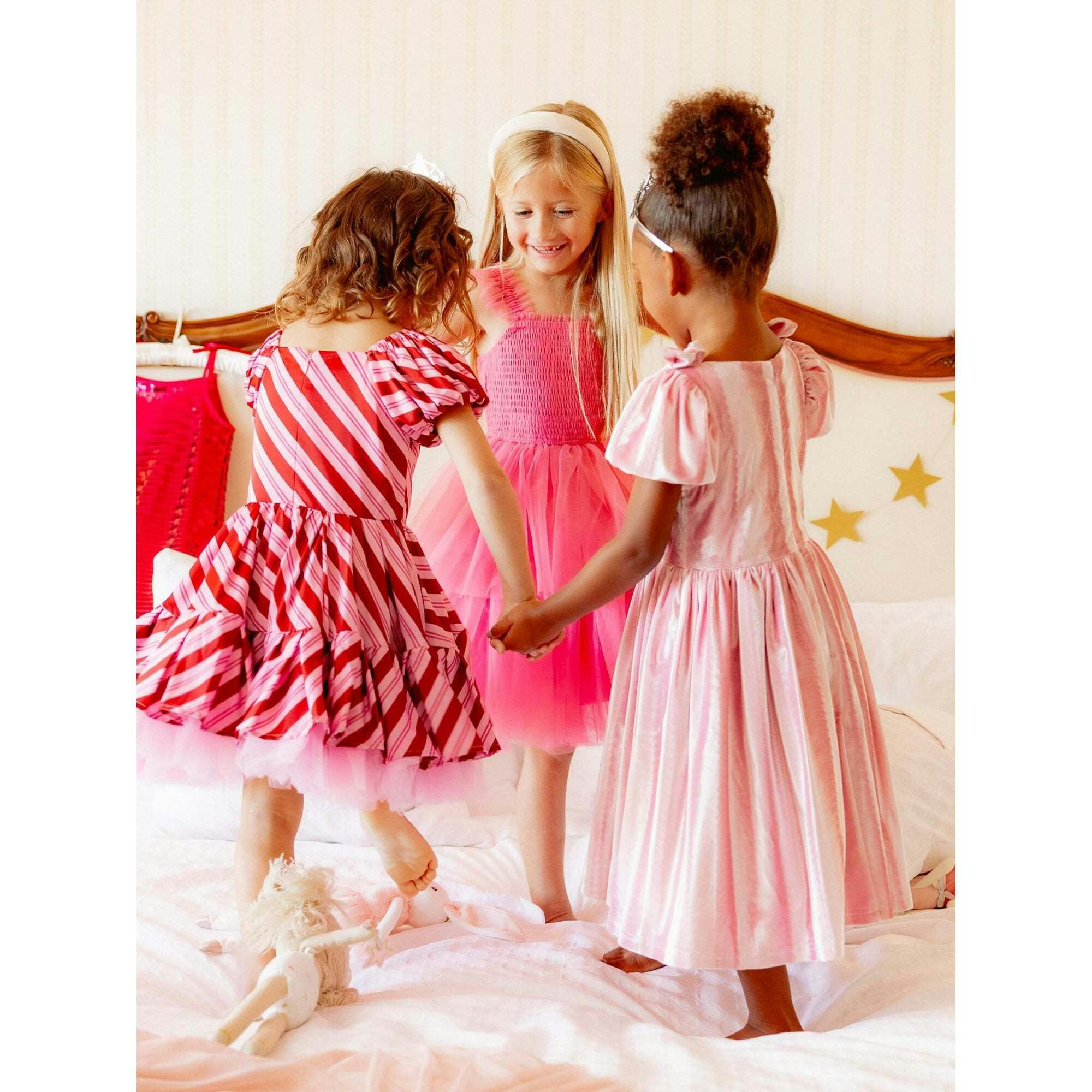 Mini Scottie Dress in Candy Cane Stripes