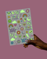 Rave Girl Glo Tats - 82 foil temporary tattoos