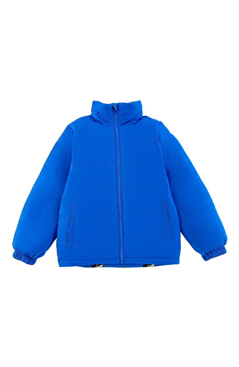 Blake Hooded Reversible Lightweight Down Puffer Jacket, Blue Hot Rod