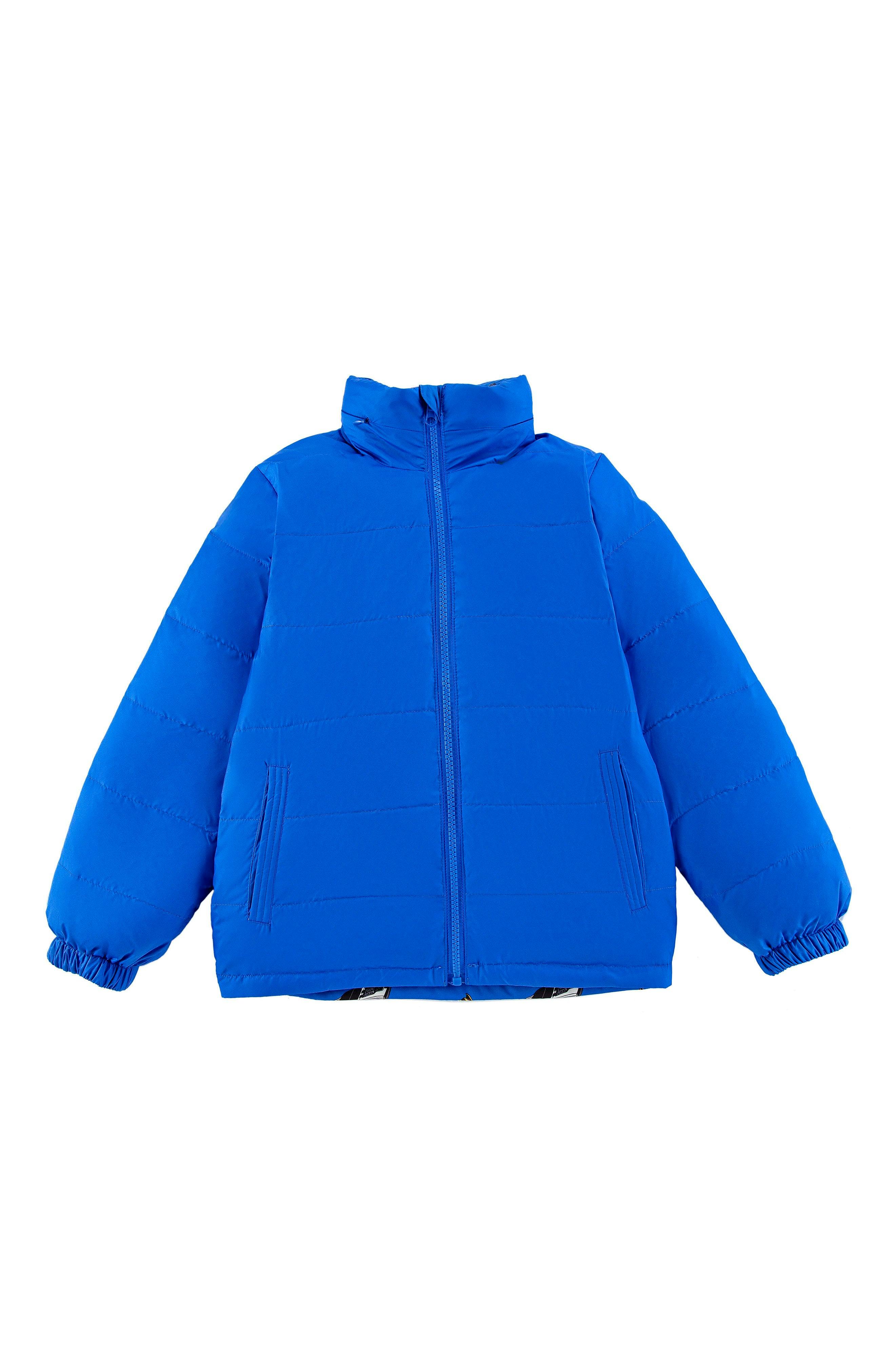 Blake Hooded Reversible Lightweight Down Puffer Jacket, Blue Hot Rod