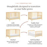 Swell 4-in-1 Convertible Crib w/Toddler Conversion Kit in Blonde
