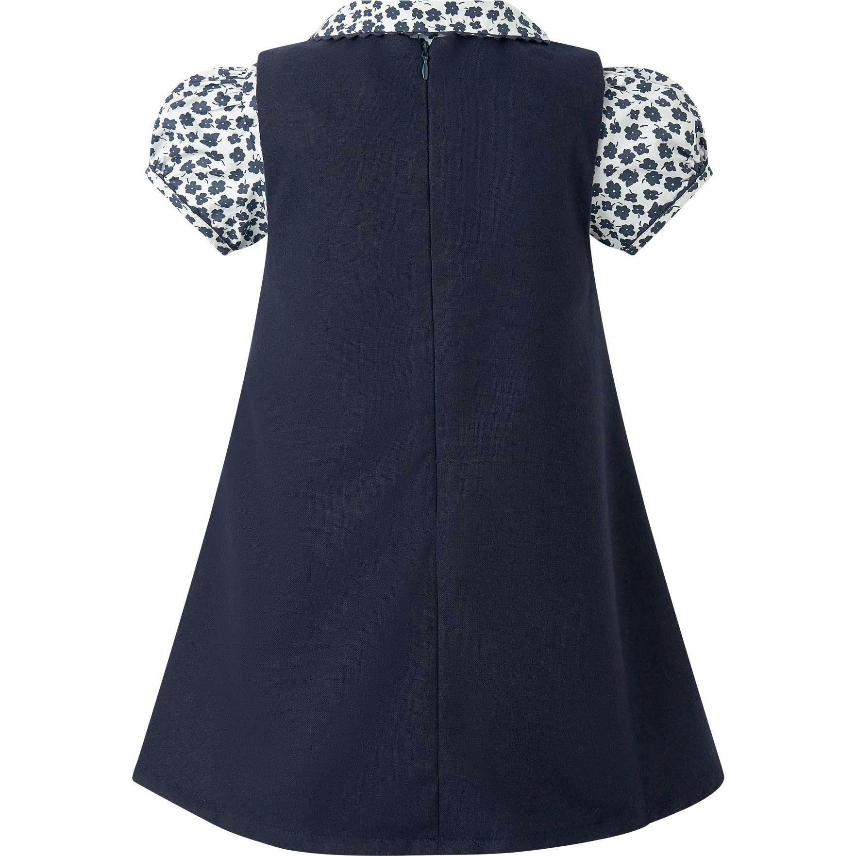 Floral Blouse Pinafore Set