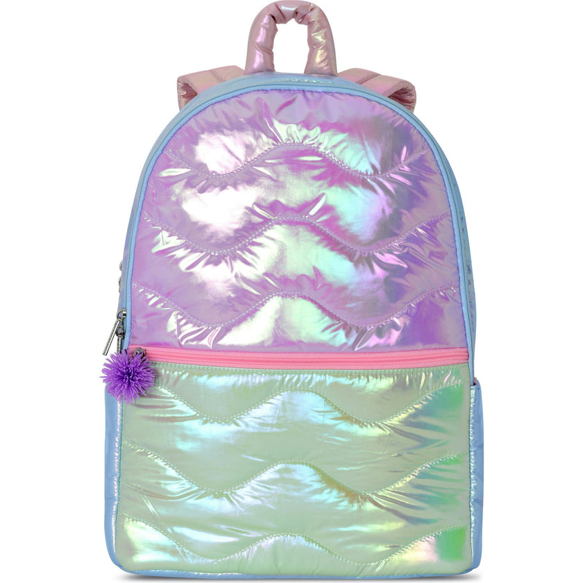 Color Block Quilted Backpack
