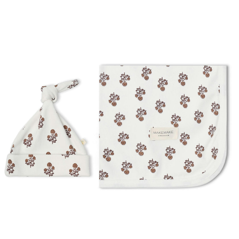 Organic Swaddle Blanket & Hat Set - Loom
