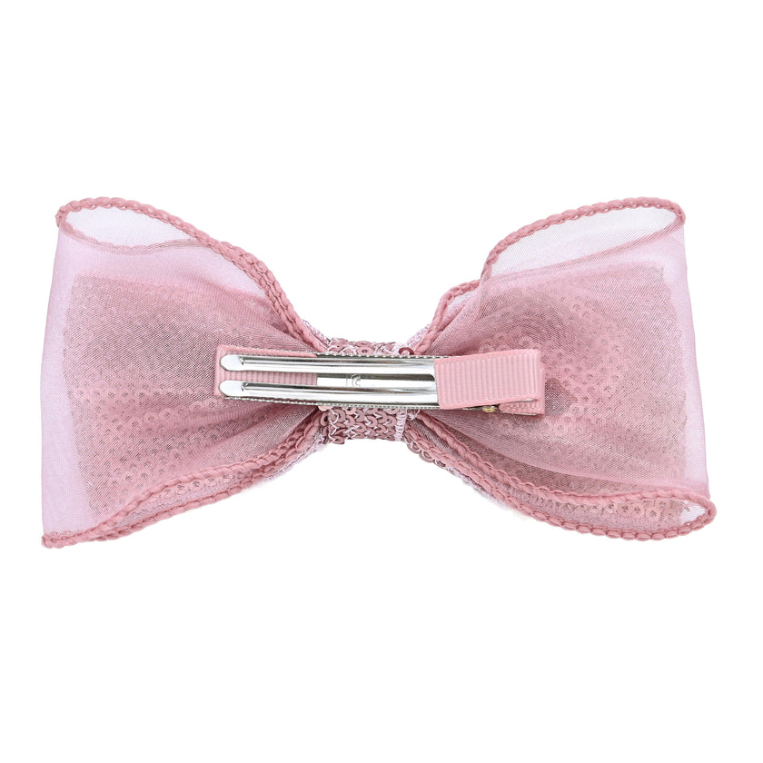 Multicolor Sequin Bow Clip Set