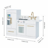 Little Chef Charlotte Modern Play Kitchen, White/Gold