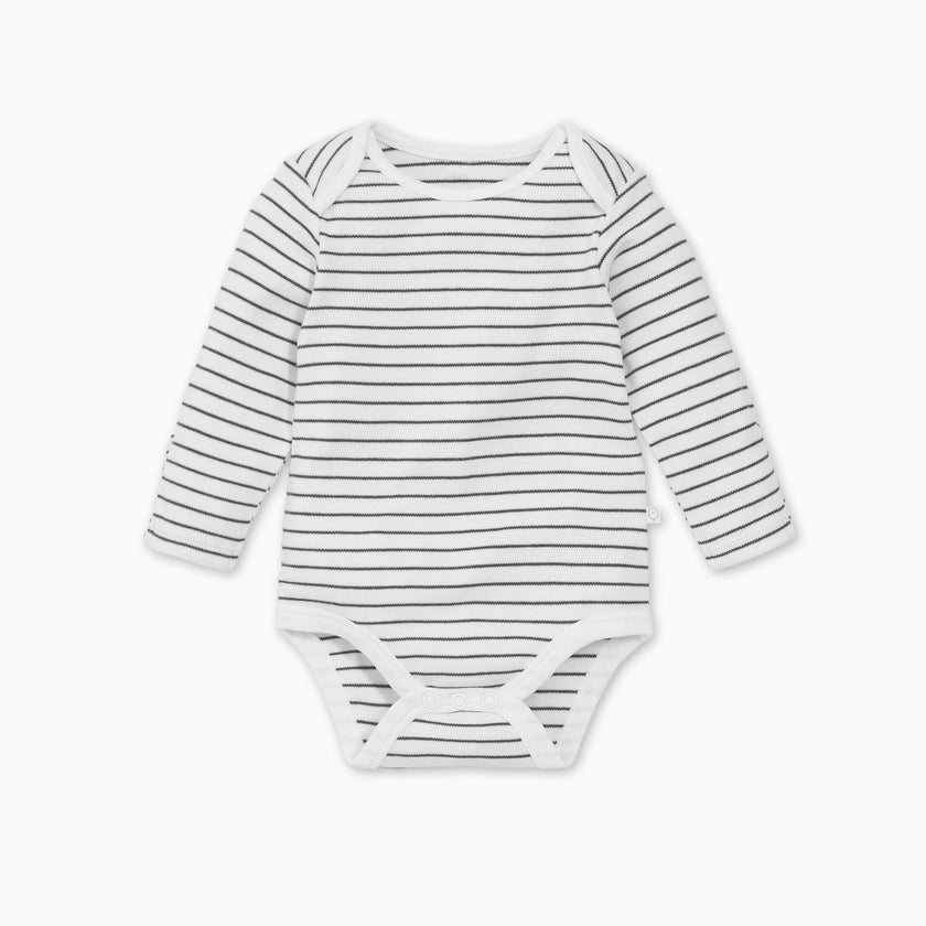 Long Sleeve Bodysuit - Grey Stripe