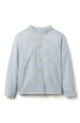 Arthur Long Sleeve Shirt - Navy Seersucker