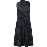 Organic Sleeveless Bow Neck Dress, Blue