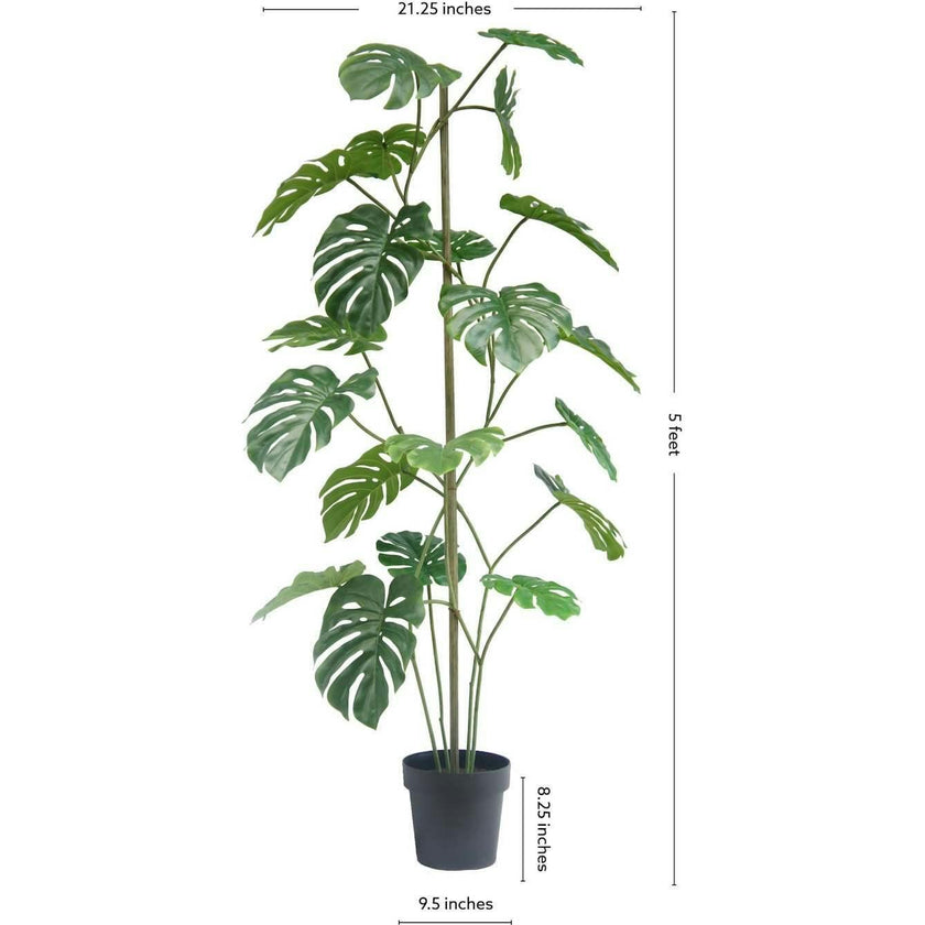 5' Artificial Monstera Tree