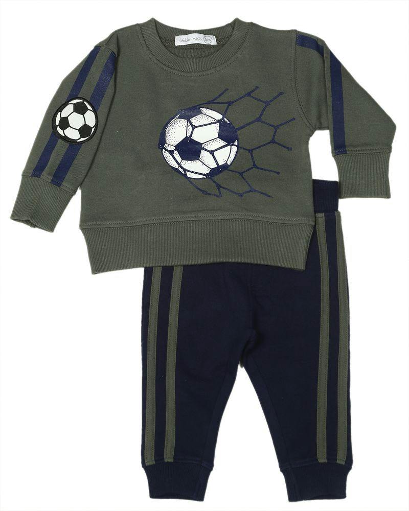 Toddler Soccer Sweat Set - Olive