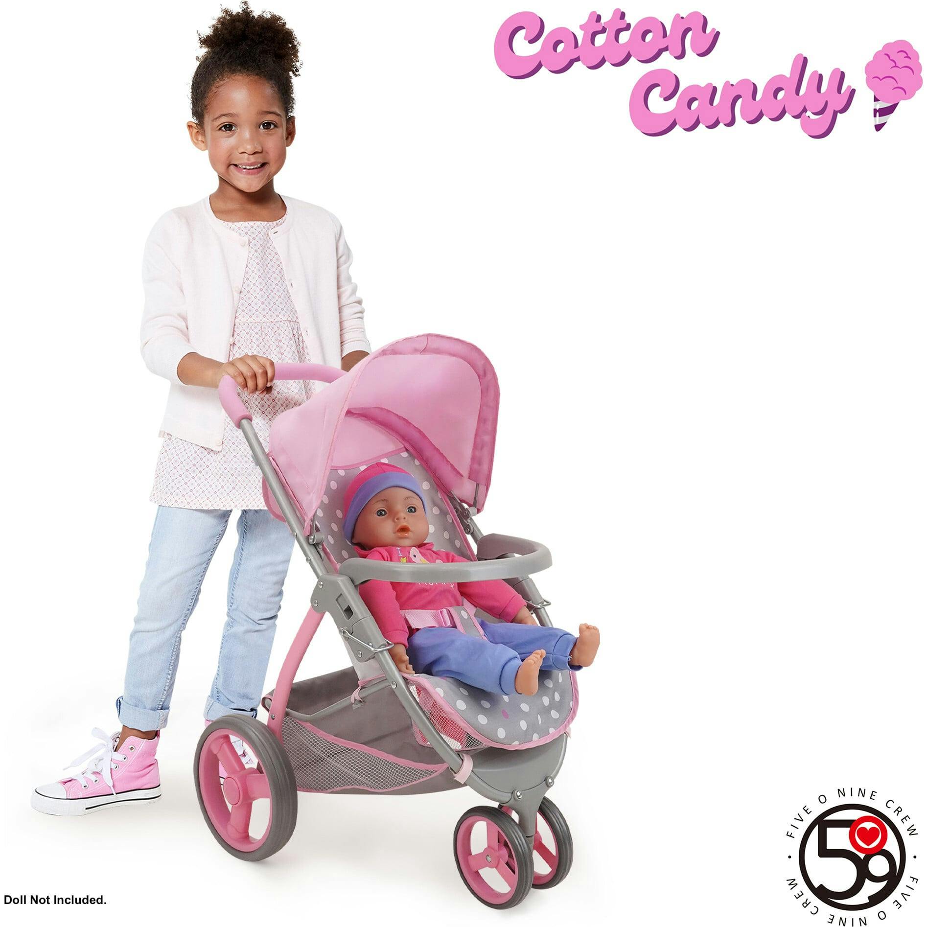 Cotton Candy Pink Doll Jogger Stroller - Fits Dolls Up to 24
